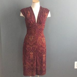 Cap Sleeve Paisley Dress